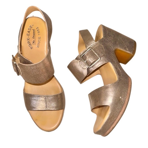 KORK-EASE SAN Carlos soft gold heels women’s shoes size 9 - Picture 3 of 17